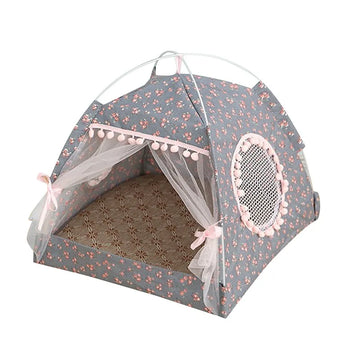 Pink cat bed tent bed princess cat bed