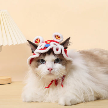 Sombrero de gato de punto un sombrero de fiesta de gato tigre rojo